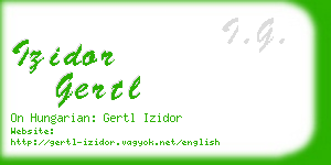 izidor gertl business card
